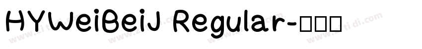 HYWeiBeiJ Regular字体转换